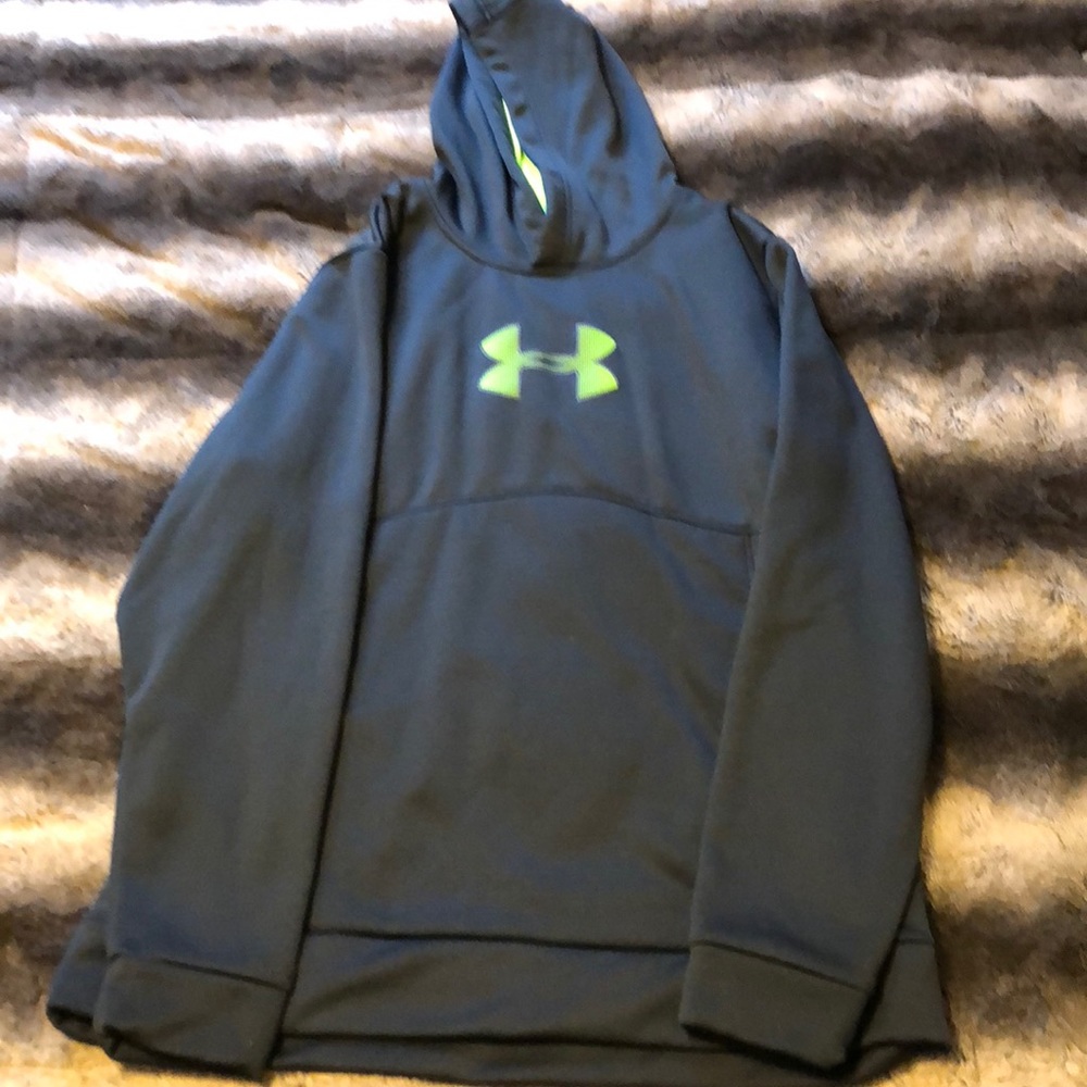 Under Armour Hoodie black and neon green size XL